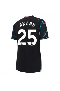 Fotbalové Dres Manchester City Manuel Akanji #25 Dámské Třetí Oblečení 2023-24 Krátký Rukáv